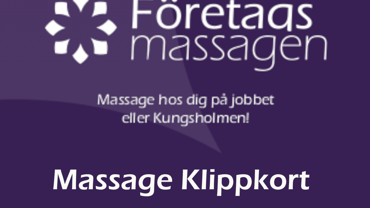 Klippkort Massage Stockholm